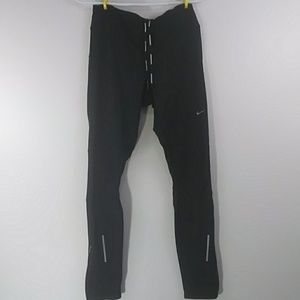 Nike Running Black Leggings Dri Fit Zip Ankle